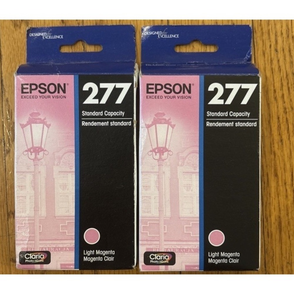 2PK Genuine Epson 277 Light Magenta Ink XP750 XP850 XP950 XP960 Sealed Exp 2028